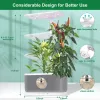 Blue/Grey/Black Home Smart Hydroponics System 6 Pods Indoor Vegetable Herb Flower Garden Kit Mini Aquarium Box with Led Grow Light
