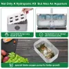 Blue/Grey/Black Home Smart Hydroponics System 6 Pods Indoor Vegetable Herb Flower Garden Kit Mini Aquarium Box with Led Grow Light