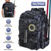 42L/11Gal Fishing Backpack Large Capacity Fishing Tackle Storage Bag with Rod Holders 16-Pocket Water-Resistant with Divider Adjustable Padded Straps