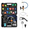 Coolant Pressure Tester Kit, 47Pcs Radiator Vacuum Refill Kit with 3 Metal Adapters, Universal Fit, Automotive Cooling System Pressure Tester Tool