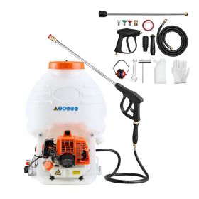 Gas Powered Backpack Sprayer, 26.5CC 0.9HP Engine, Garden Sprayer with 5 Gallon Tank, Large Area Coverage