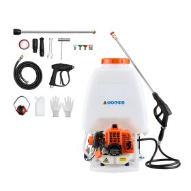 Gas Powered Backpack Sprayer, 26.5CC 0.9HP Engine, Garden Sprayer with 6.5 Gallon Tank, Large Area Coverage