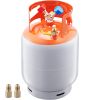 Refrigerant Recovery Tank, 30 LBS Capacity, 400 psi Portable Cylinder Tank with Y-Valve for Liquid/Vapor