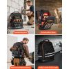Tool Backpack, 64 Pockets, Heavy-duty Tools Storage Organizer Work Bags with Laptop Compartment & Molded Base