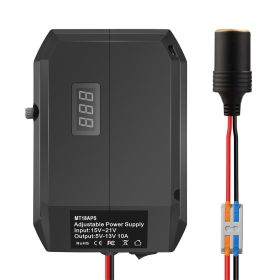 Universal 18V Power Tool Battery to Cigarette Lighter Adapter, DC Voltage Step-Down Converter & Regulator, Compatible with Makita, DeWalt, Milwau
