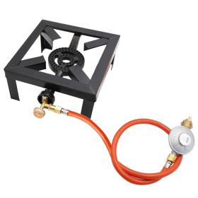 8KW Gas Boiling Ring Cast Iron Burner Large LPG Stove Outdoor Cooker Iron Frame Portable Fire Control Stove