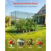 Crop Cage, 11.6 x 3.9 x 6.3 ft Plant Protection Tent with Zippered Door, Wind-Resistant Tall Crop Cage, Easy to Install, Outdoor Raised Bed Cover