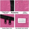 Heavy Duty Moving Bags or Storage Bags – Pink Storage Bins with Lids, Large Moving Boxes with Backpack Straps Zippers