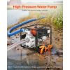 Gas Powered Water Pump, 2 in, 158 GPM 7HP Semi Trash Water Transfer Pump Portable, Gasoline Engine with 25 ft Discharge Hose, Heavy Duty Frame