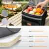 Portable Rolling Cooler Bag with Wheels and Side Handles Shoulder Strap 30L 50 Can Collapsible Insulated Leakproof Cooler for Camping Patio Travel Out