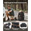 Rolling Tool Backpack, 110 lbs Load Capacity, 72 Pockets Heavy Duty Roller Tool Bag on Wheels, Adjustable Telescoping Handle & Stable Base