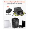 Motorcycle Tail Bag, 30 L Motorcycle Rear Seat Bag with Waterproof Rain Cover