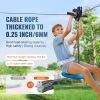 Zipline Kit for Kids and Adult, 160 ft Zip Line Kits Up to 330 lb, Backyard Outdoor Quick Setup Zipline