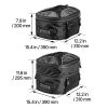 Motorcycle Tail Bag, 22-34 L Expandable Motorcycle Rear Seat Bag with Waterproof Rain Cover