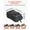 Motorcycle Tail Bag, 30 L Motorcycle Rear Seat Bag with Waterproof Rain Cover