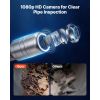 2026 Upgraded Sewer Camera with WiFi, 65.6ft/20m Drain Pipeline Camera, IP68 Snake Plumbing Cameras with Light- 12 LEDS
