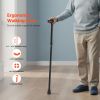Walking Cane for Man Woman, Folding Walking Stick with 5-Level Adjustable Height & Anti-Slip Rubber Tip