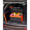 Plastic Collapsible Storage Bins with Lids, 45L 3Packs, Stackable Folding Storage Crates with Handles, Holds 44 lbs Per Bin, Heavy Duty Containers