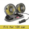 USB; 12V; 24V; Rotatable Vehicle-mounted Fan For Truck/ Car /Touring Car Universal Double-head Fan